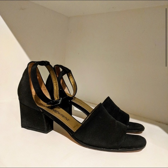 Yves Saint Laurent Black Heels Size 10 - Picture 3 of 3